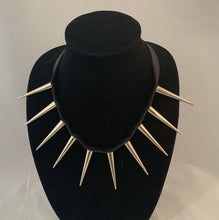 Load image into Gallery viewer, Rani Leather and Spike Necklace