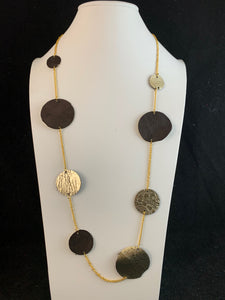 Gold Leaf Circle Necklace
