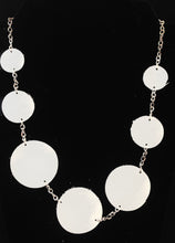 Load image into Gallery viewer, Circle Necklace White Leather