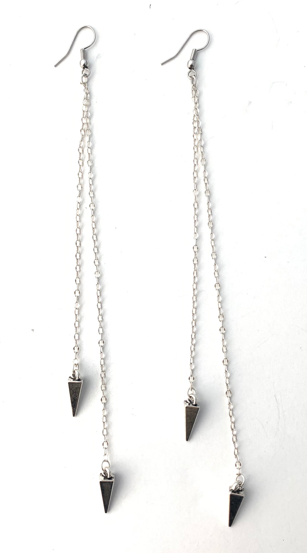 Dangle Chain Earrings in Silver