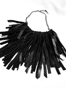 Shredded Leather Necklace