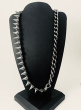 Load image into Gallery viewer, Asymmetrical Chain and Spike Necklace (Gold and Silver)