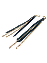 Load image into Gallery viewer, Cathy Earrings Long Leather and Chain Earrings