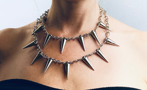 2-in-1 Versatile Layered Spike Necklace